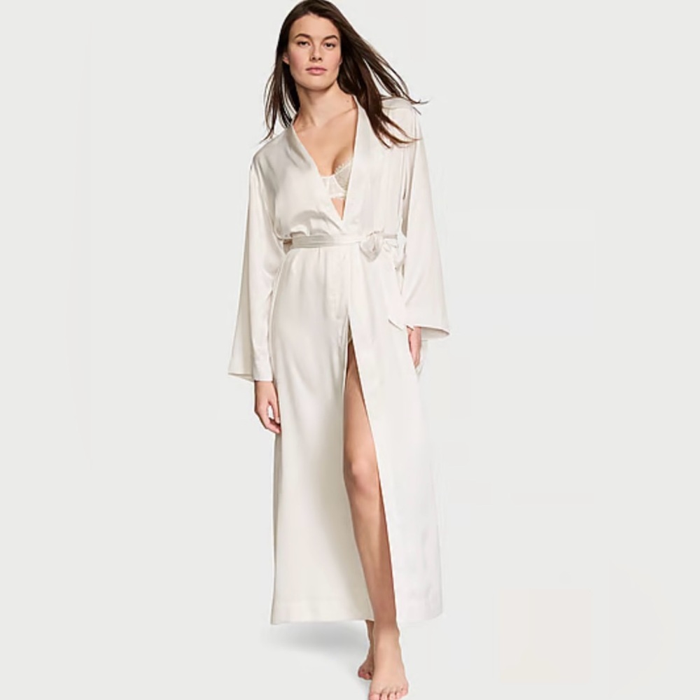 Victoria’s Secret Long Satin Bride Robe